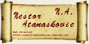 Nestor Atanasković vizit kartica